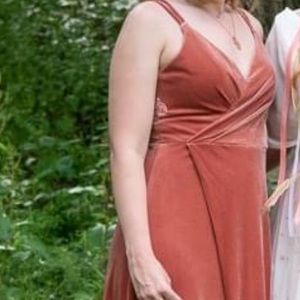 CUSTOM Dusty Rose Velvet bridesmaids dress Size 6